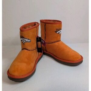 NEW NFL Denver Broncos Youth Size 5 Or W6-7/M 5 Rookie 2 Boot Slipper Orange